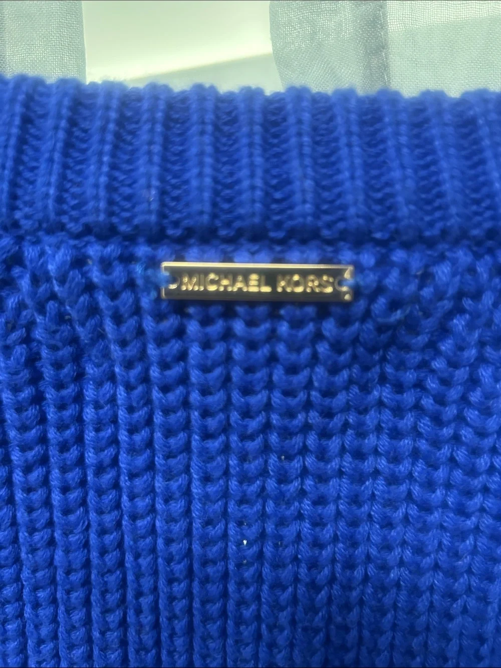 Michael Kors Knit Sweater with Printed Hem
